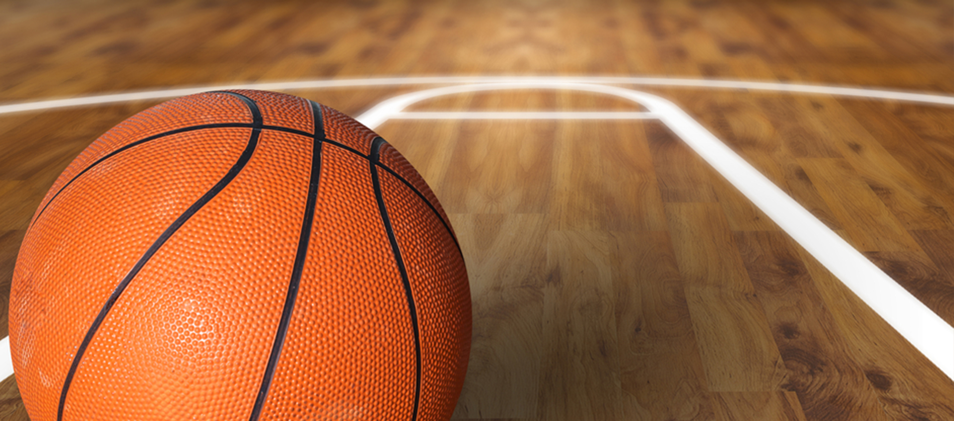 basketball on court